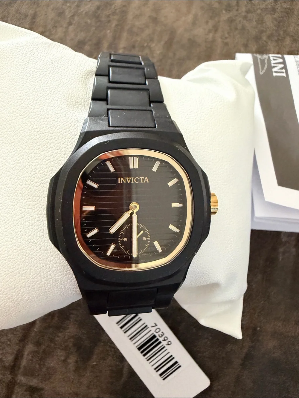 Invicta Women's Black Watch with Gold Accents